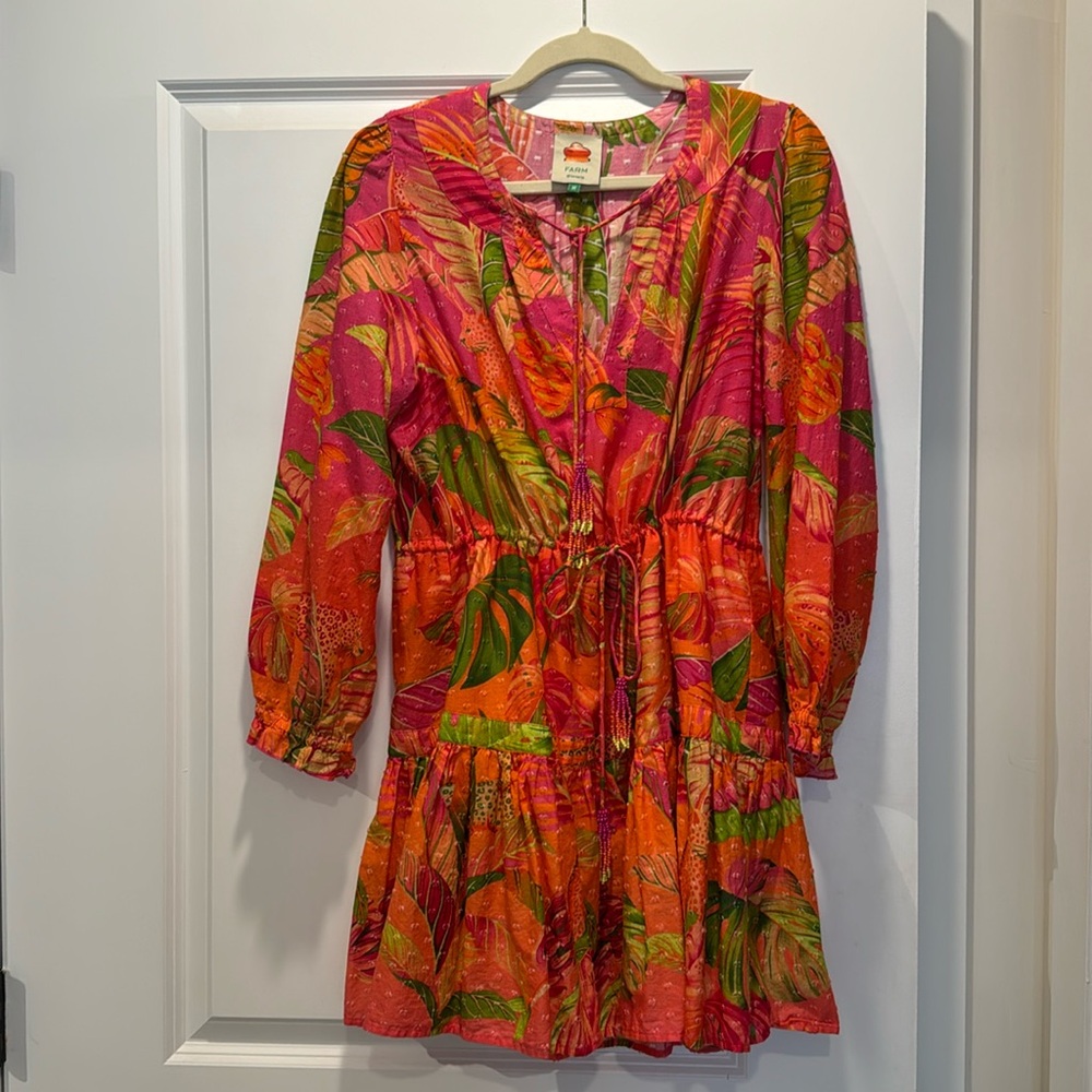 Farm Rio long sleeve printed dress. NWOT